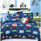 AShanlan Kinder Jungen Bettwäsche Autos 135x200 mit Kopfkissenbezug 50x75 100% Mikrofaser Blau Cars Automotiv Bettbezüge Kinderbettwäsche-Set Babybettwäsche