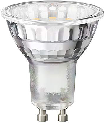 ledscom.de GU10 LED Leuchtmittel, PAR16, weiß (4000 K), 2,1 W, 206lm, 118°, Reflektorspiegel (silber)