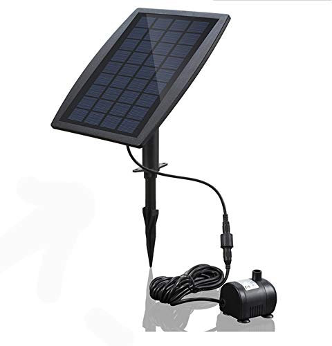 Solar Springbrunnenpumpe 9V 2.5W 200L/H Wasserspielpumpe für Vogelbad, Fischtank, Teichaquarium, Garten