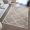 TAPISO Lazur Teppich Kurzflor Taupe Grau Creme Marrokanisch Kleeblatt Wohnzimmer Schlafzimmer Modern Design ÖKOTEX 160 x 220 cm