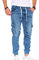 Styleko Herren Cargo Jeans Hose für Männer Jungen Regular Slim Fit Denim Destroyed Jogger Freizeithose Casual Pants Stretch 8003 (Light Blue-Elasten, 38W/32L)