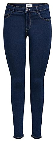 Only Women's ONLRAIN Life REG Skinny DNM NOOS Slacks, Dark Blue DenimDetail:PIM550, XL/30