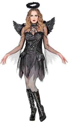 W WIDMANN MILANO Party Fashion - Disfraz de ángel oscuro, arcángel, infierno, Halloween, disfraces de carnaval