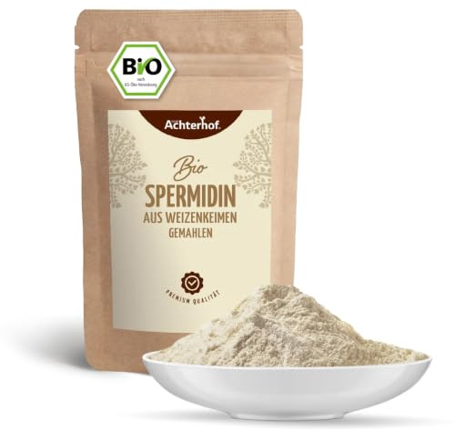 Spermidin aus Weizenkeimen BIO 250g | 400 mg Spermidin pro Kilogramm | Ballaststoffreich und Proteinreich - mit 32g Eiweiß pro 100g | Teilentöltes, fein gemahlenes Pulver | vom Achterhof