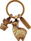 LANOLU Porte-clés lama - En forme de lama - Avec gravure « No Drama Lama » - Porte-clés porte-bonheur - Mignon Kawaii - Pour BFF - Avec figurine 3D - Cadeau Lama, Cuivre vintage., s, Porte-clés