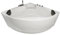 Basera® Eck-Badewanne Futuna 140 x 140 cm mit Wasserfall, LED-Ambiente und Kopfstützen