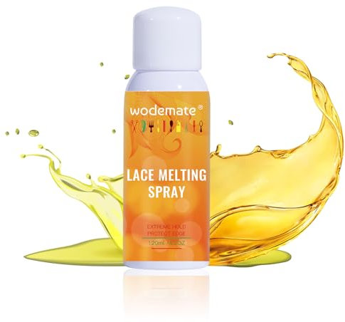 Spray de fusion et de maintien de la dentelle 4.2OZ, Lace Bond Adhesive Wig Spray pour perruques en dentelle, tenue extrême, séchage rapide, sans résidu, Spray de fusion pour perruques