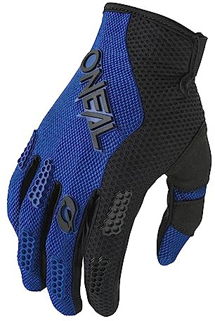 O'NEAL | Fahrrad- & Motocross-Handschuhe | MX MTB FR Downhill | Passform, Luftdurchlässiges Material | Element Youth Glove RACEWEAR V.24 | Erwachsene | Schwarz Blau | Größe S