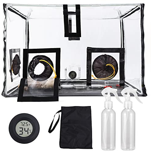 Große Stillluftbox, Pilz-Mykologie, Rauchhaube, Anzuchtstationen, Wachstumsset, Pilz-Pflanzbeutel (80 x 52,1 x 52,1 cm), Einrohr-Set, Pilzpflanzsack, Zelt für Sporen, Gartenbaubedarf