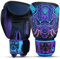 BUDDHA FIGHT WEAR – Fantasy Luzbel Boxhandschuhe – Muay Thai – Kickboxen – hochwertiges Kunstleder – geruchshemmender Innenstoff – verstärkte Nähte – Blaue Farben – Größe 10 Oz