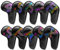 Golf Iron Covers 10pcs,Golf Iron Head Covers Leather Golf Iron Covers Set Colorful Golf Iron Headcovers,Golf Club Head Covers for Iron with Magic Tape Fit Titleist,Callaway