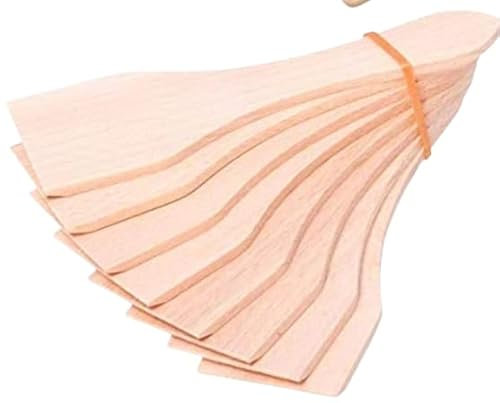 Teemando® 8 Grattoirs en Bois de Hêtre Local pour Raclette - 13 cm, Spatules Résistantes à la Chaleur pour Poêlons Enduits