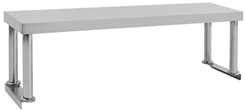 vidaXL Aufsatzboard für Arbeitstisch 120 x 30 x 35 cm Edelstahl