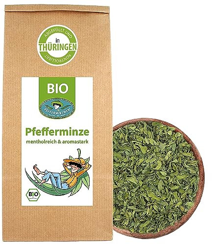 Bio Pfefferminztee 100g - mentholreich & aromastark - europäischer Anbau vom Familienbetrieb - lose und getrocknet - PEPPERMINTMAN