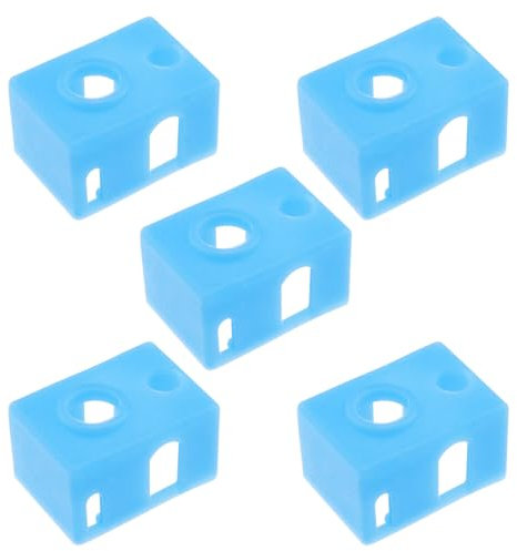 Be In Your Mind Silikonsocken, kompatibel mit E3D V6 PT100 Heizungsextruder, Hotend-Block, Schutzsocke, Blau, 5 Stück