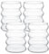 MINGZHE BestAlice Juego de Tazas para Desayuno, Vasos de Jugo, Tazas de Café, Vasos de Bebidas Vintage, Taza de Café con Hielo, Vasos de Vidrio Transparente, Taza Matcha para el Hogar(4X Tazas)