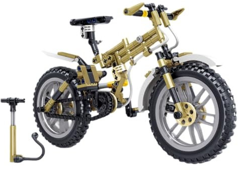 Technik Fahrrad Bausteine Modell, 242 Teile Technik Mountainbike Bausteine Bausatz MOC Faltrad Modell Bauset, Nicht kompatibel mit großen Marken