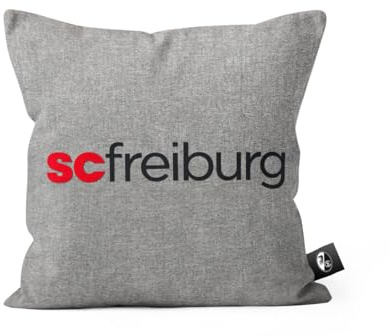 SC Freiburg Kissen Dekokissen Filzkissen Zierkissen in 45 x 45 cm, grau
