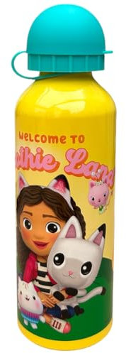 CARTOON Aluminium Kinder Trinkflasche Gabby's Dollhouse 500ml Flasche mit Ausgießer