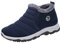 Stivaletti da uomo imbottiti, caldi, invernali, da uomo, impermeabili, con tacco, Blu, 43 EU