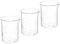 YOKIVE 3 Pcs Low Form Glass Beaker, Laboratory Use Liquid Measuring Cup, Great for Lab, Kitchen, Daily Use (Clear, 100ML)