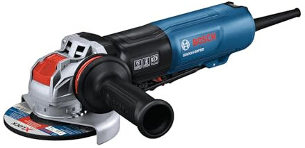 BOSCH GWX14-50PBD 5 pulgadas X-LOCK™ Amoladora angular – Motor de 13 amperios, 11.500 RPM, diseño ligero, interruptor de paleta, sistema de frenos, mango antivibración, control retroceso, protección