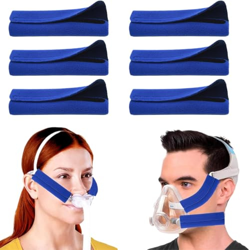 JEYORZY 6 Pack CPAP Gurtbezüge, CPAP-Maske Gurtabdeckungen, Gurtbezüge CPAP Maske Kopfband Gurtbezüge, Bequem Gesichtspads für Verringerung von Wange Rote Flecken und Einbuchtungen