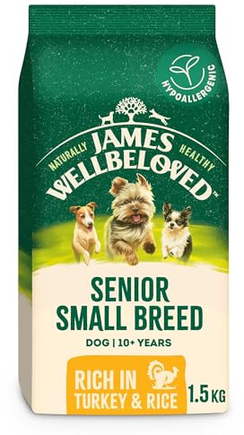 James Wellbeloved Dog Senior Hypoallergenic Dry Food Small Breed Turkey and Rice 1.5 kg