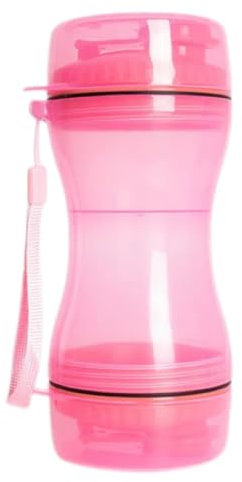 Borraccia per Cani con Dispenser Acqua e Porta Cibo, Ideale per Passeggiate e Viaggi