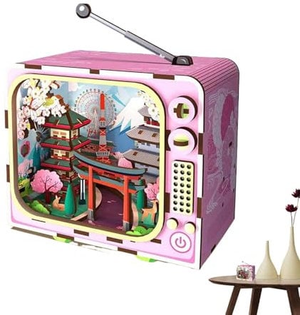 Jigsaw Puzzle for Adults, Wooden Jigsaw Puzzle, LED Light Puzzle Decoration, TV Desktop Toy Decoration, Adult Puzzle with LED Lights, Wooden Puzzle Ornament, LED Puzzle Decor,