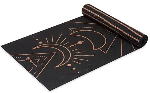 Gaiam Yogamatte – Premium, 6 mm, wendbar, extra dick, rutschfest, Übungs- und Fitnessmatte für alle Arten von Yoga, Pilates und Bodentraining (172,7 x 61 x 6 mm dick)