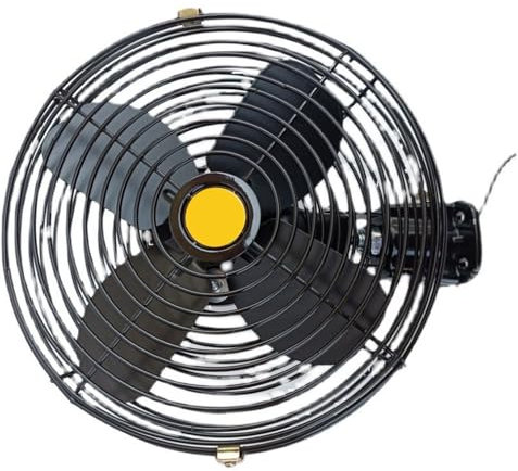 Kfwfuaee Black Cooling Fan With Noise Reduction Technology For Car Trucks Sedans Boats Heavy Duty Metal Fan