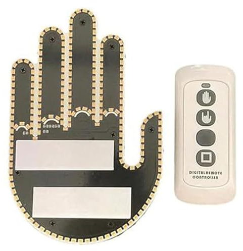 QUXVUIS Auto LED Licht und Verkehrsschilder bleiben mit Fingergesten sicher auf der Straße. Auto LED Licht und Road Rages Schilder aus Acryl