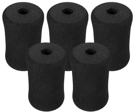 HYTROVE 5 Pezzi, Copertura in Spugna per Attrezzi Fitness, Nera 22mm | Sostituzione Facile, Protezione e Comfort Migliorati, Diametro Esterno 75mm, per Panca e Leg Extension