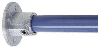 WITTKOWARE Rohrverbinder aus verzinktem Temperguss, für Rohr-Außendurchmesser 60,3mm (2), Formteil: Befestigungsplatte rund
