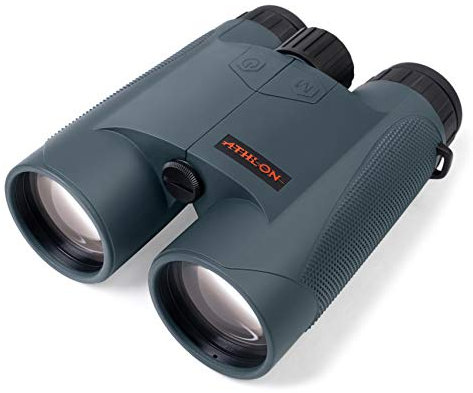 Athlon Optics Binocolo nero con telemetro laser Cronus UHD 10x50 con sollievo oculare per adulti, binocolo ad alta potenza per caccia e bersagli a lungo raggio