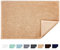 JARITTO Badematte rutschfest Badvorleger Mit Chenille Mikrofaser Badezimmerteppich Saugfähig Weich Maschinenwaschbar für Dusche Toilette 50 x 80 cm (Beige)