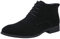 rismart Hombre De moda Botas Ante Cuero Tobillo Botín Semi Formal Vestir Oxford(Negro,43 EU)