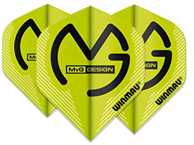 WINMAU MvG Michael Van Gerwen Mega Standard Dart Flights - 1 Sätze pro Packung (3 Flights insgesamt)