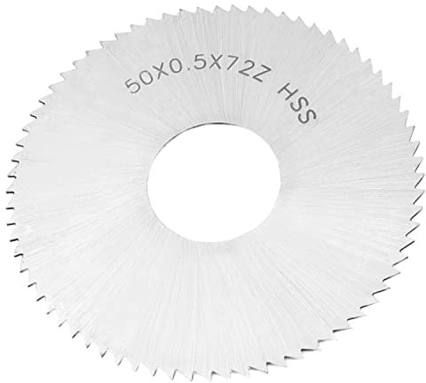 Utoolmart 0.5mm Thickness Circular Saw Blade 50mm OD 72 Teeth Circular Machinist Milling Cutter Slitting Saw for Cutting-Off Slitting Saw Copper Metal Plastic Wood 1PCS