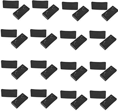 XIAONAN 62-63mm 20 Stück Schwarz Lattenhalter (Lattenrost) für Mittelschiene Ersatz Bett Lamelle Inhaber Kits Plastik Ende Kappen Inhaber Breite 62 mm x Höhe 9 mm (Innenmaß)