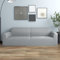vidaXL Stretch Sofahusse 3-Sitzer Wiederverwendbar Sofabezug Sofa Abdeckung Überwürfe Universal Stretchhusse Sofaschoner Grau Polyester-Jersey