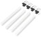 Emuca - Pieds carrés pour Table, 50x50x710mm, Peint en Blanc, Acier