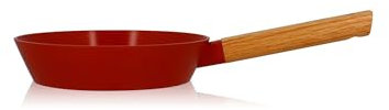 OGO LIVING - 7930283 Pfanne ECTOR 20 cm – Aluminium mit Keramikbeschichtung Paprika mit Holzgriff