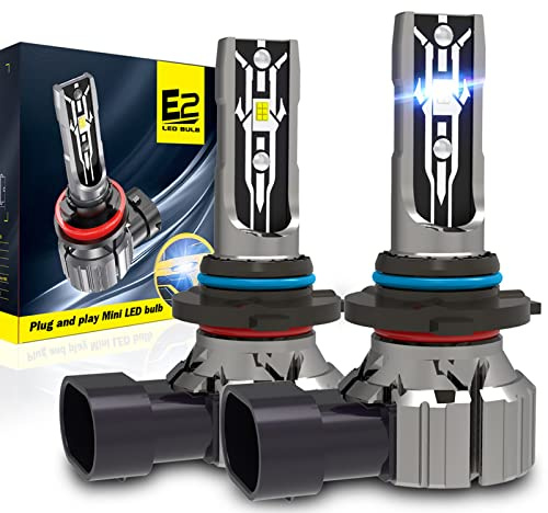 Hir2 9012 LED Headlight Bulbs 12V 70W 12000Lumens 6000K Canbus Error Free | 360 Degree Adjustable Beam Lamps, IP67 Waterproof, Auto Car Headlight Conversion Kit, Pack of 2