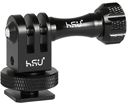 HSU Aluminiumlegierung Cold Shoe Adapter für GoPro, Stativmontageadapter für Hero 12/11/10/9/8/7/6/5/4/3 Action-Kameras