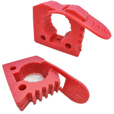 Pikioraz 2Pcs Red Roof Rack Mounting Bracket, Shovel Holder Mount for 1-1/7in to 1-4/9in Diameter Tools and Equipment, Roof Rack Mount for ATV UTV RV Van Trucks Boat Train