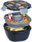 Greentainer Boîte à bento légère avec 1 fourchette, récipient à salade avec récipient à vinaigrette, 3 compartiments pour l'école, le travail, le pique-nique, les voyages, le camping - Noir