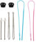8pcs Nähen Schleife Kit, Kordelzug Einfädler Set für Einfaches DIY Nähen und Basteln - Schlaufendreher, Kordelzug-Einfädler, Metallpinzette Rostfreier Stahl und Langlebige Materialien