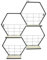 FRANK FLECHTWAREN Wandregal Hexagon, Metall, Mattschwarz, MDF Maße: 59 x 13 x 73 cm, klappbar